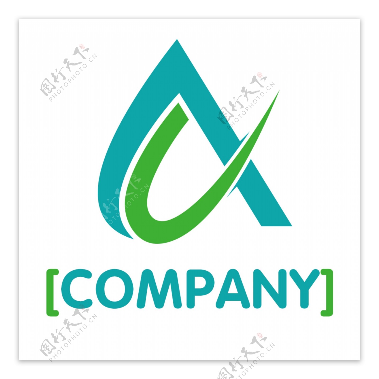 2018蓝色变形公司logo模板