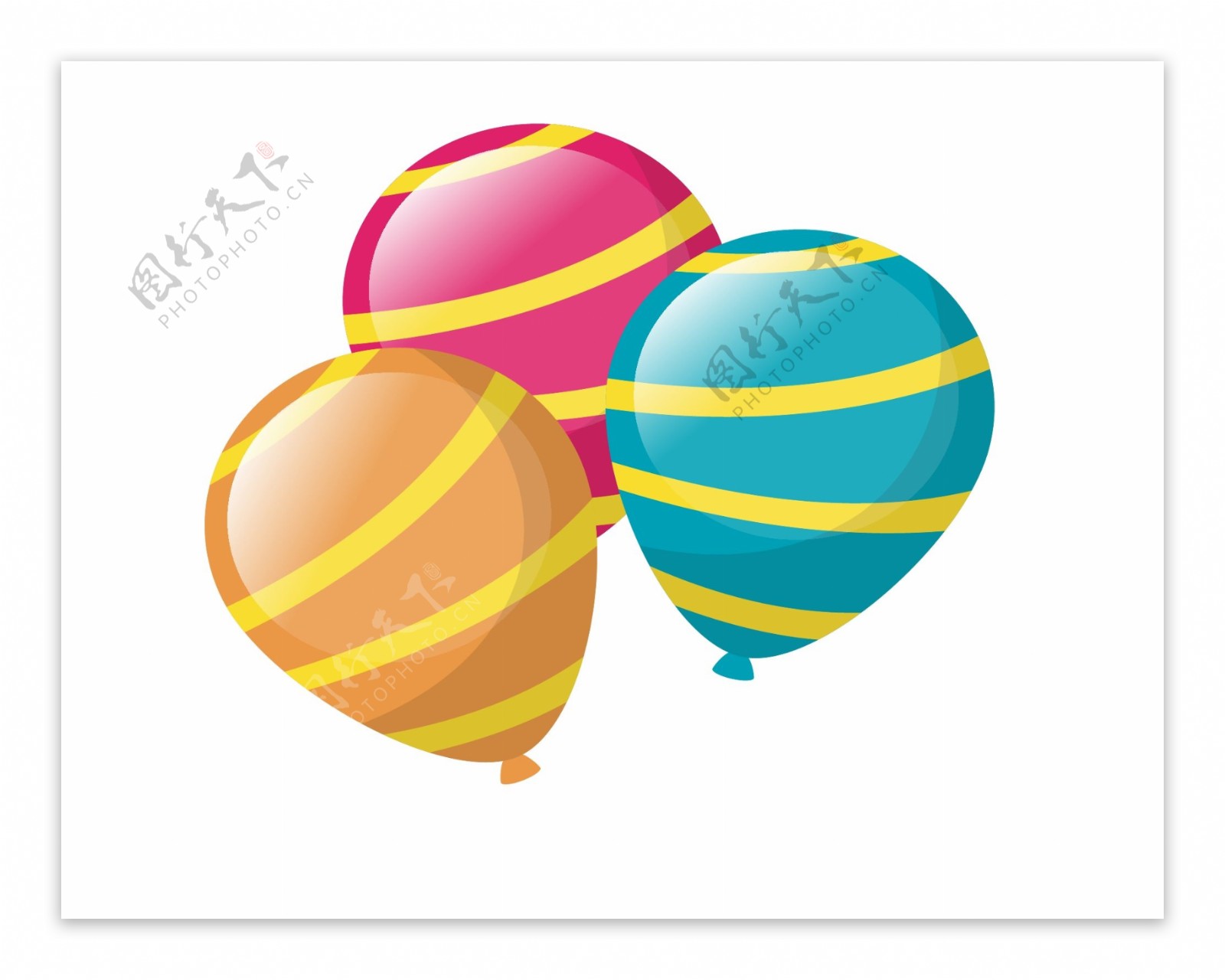 卡通彩色气球矢量元素