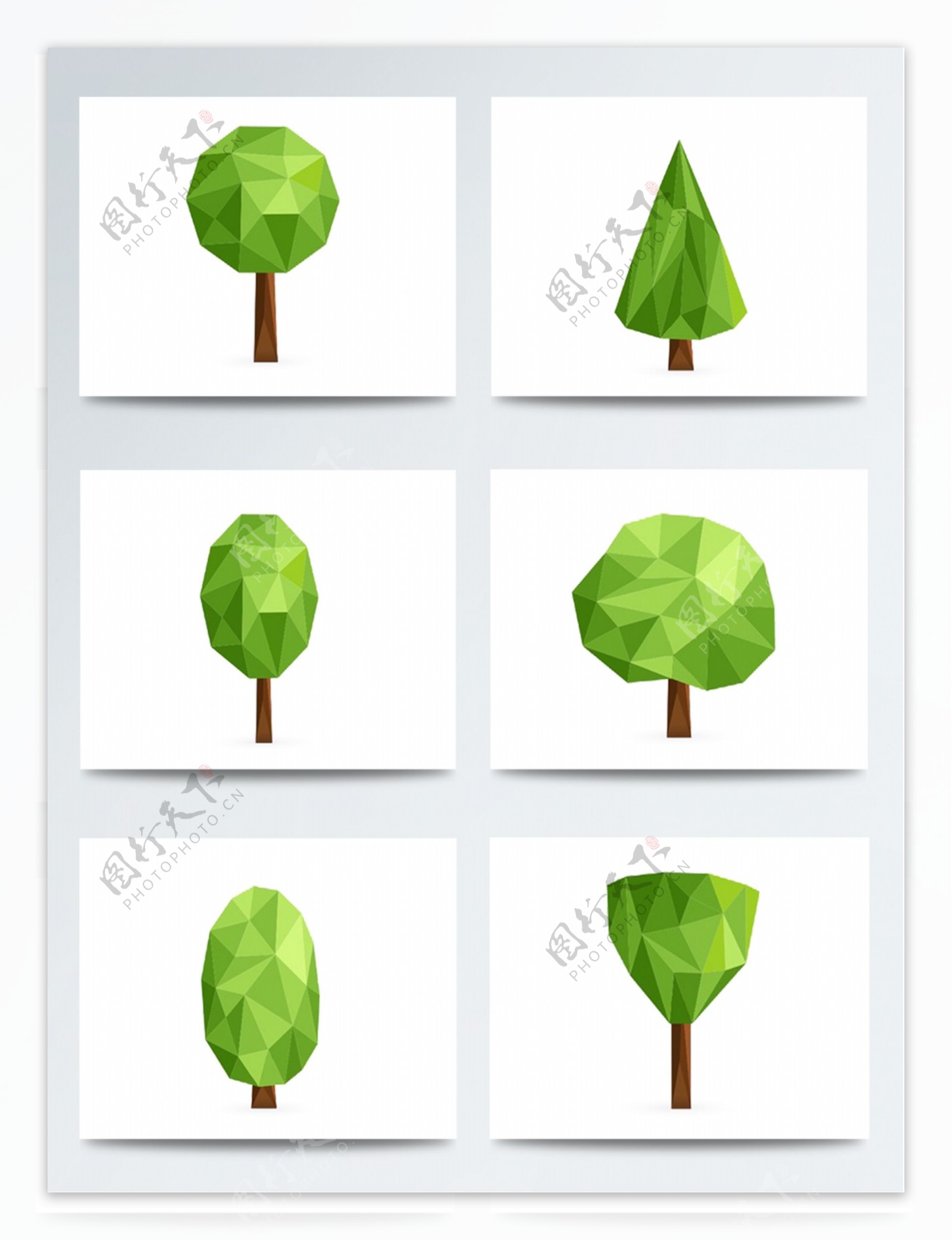 植树节创意绿树素材