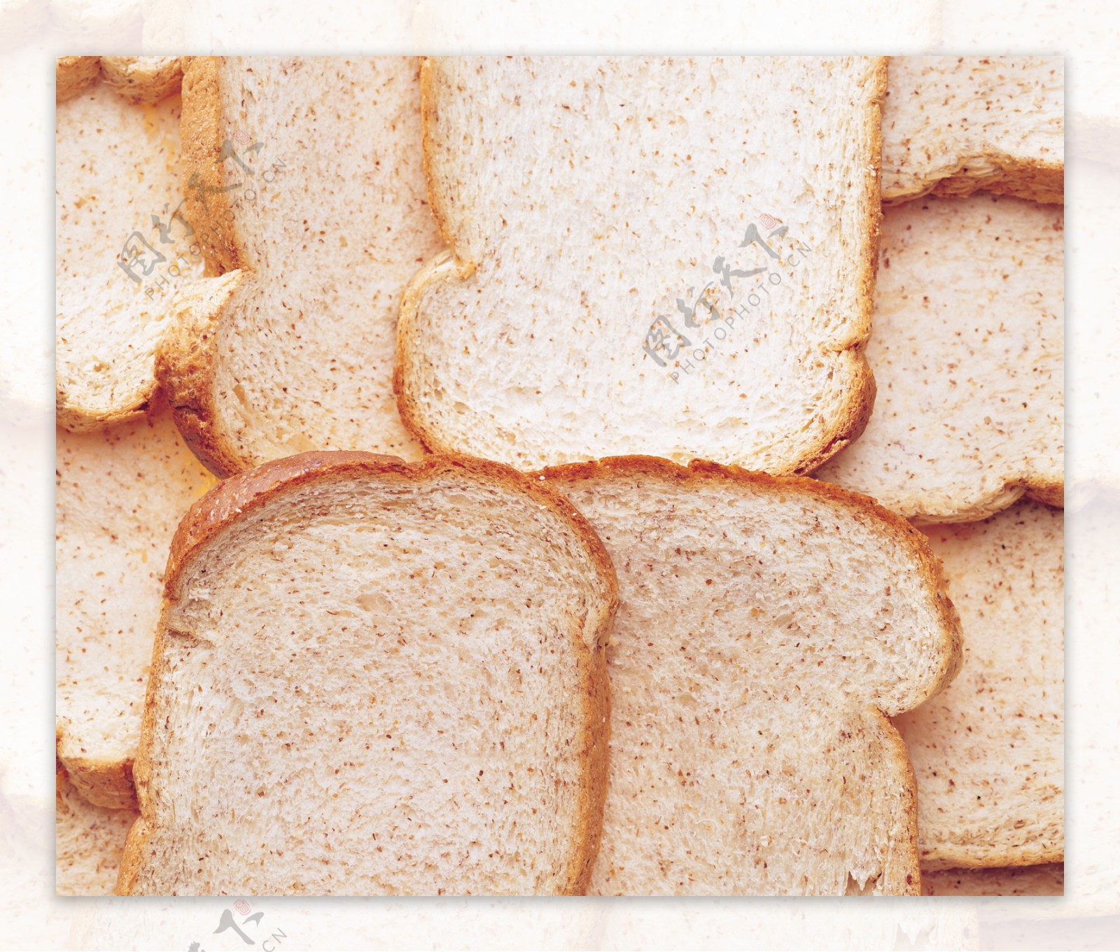 自然材质面包片