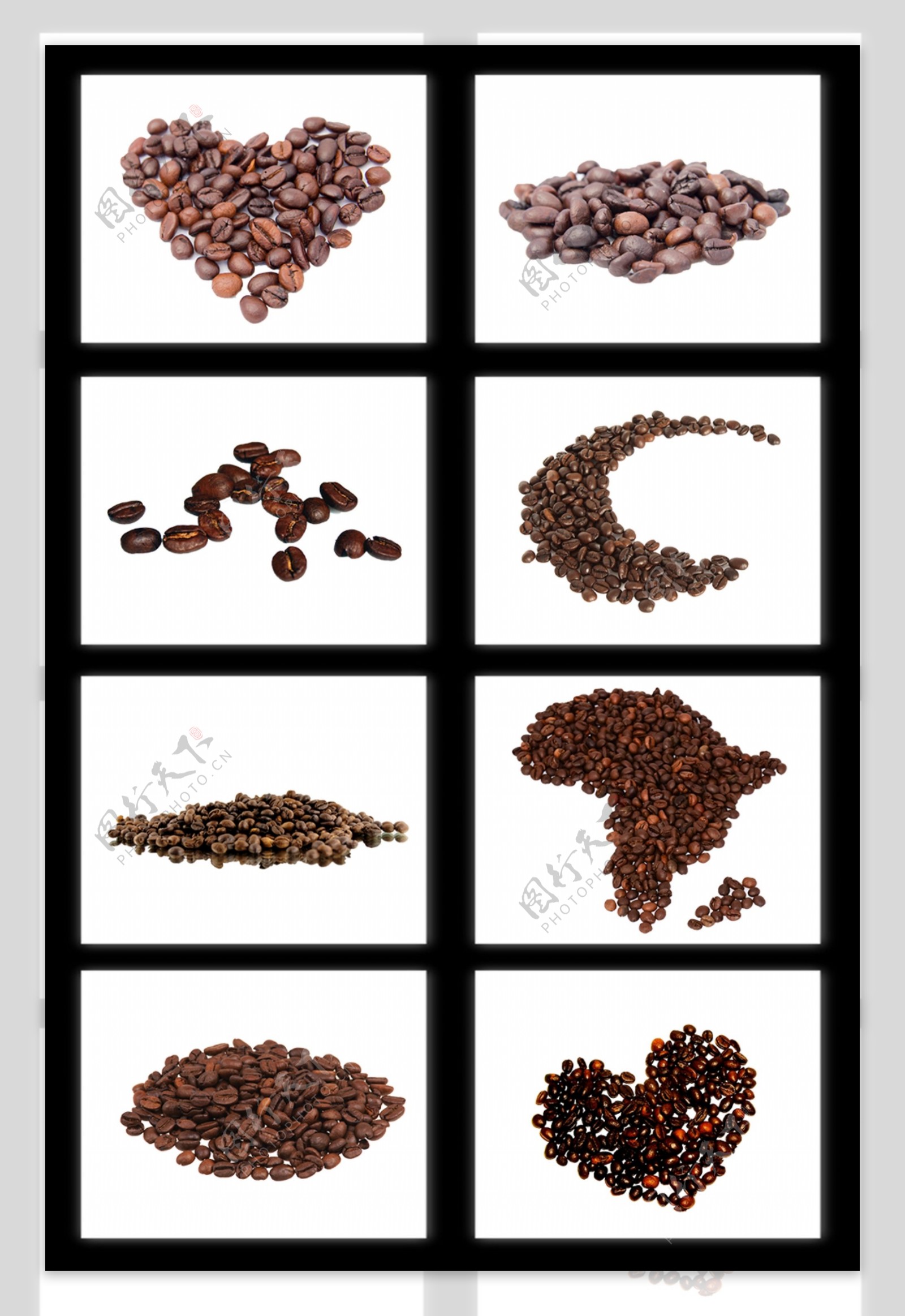 高清免抠咖啡豆png素材