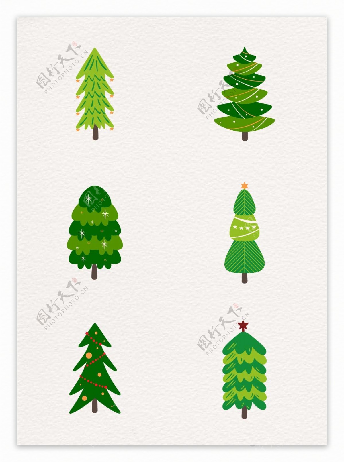 创意绿色圣诞树矢量素材