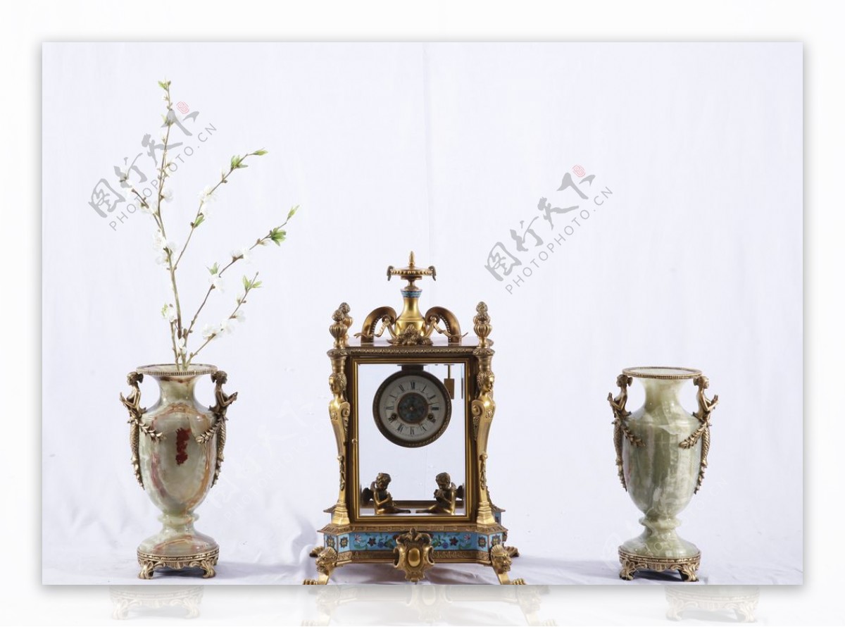 欧美创意花瓶时钟装饰