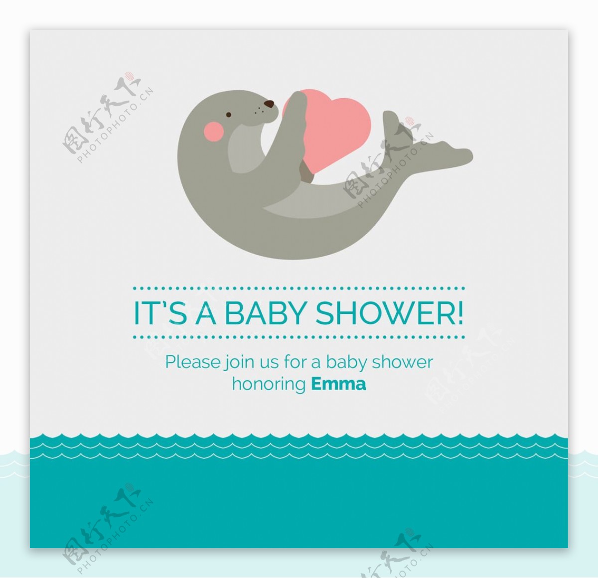 婴儿洗澡海报