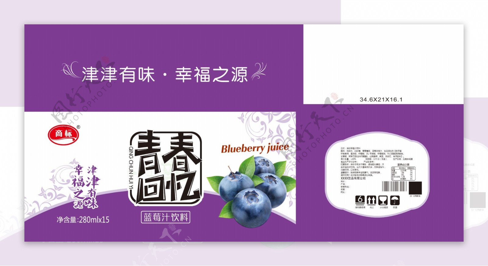 蓝莓饮品包装设计