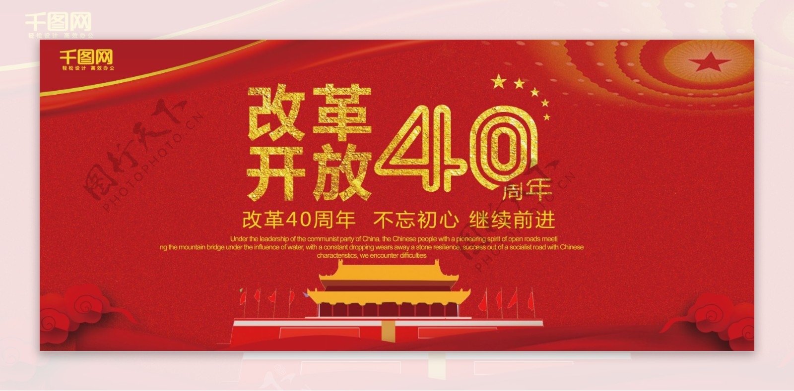 中国改革开放40年展板