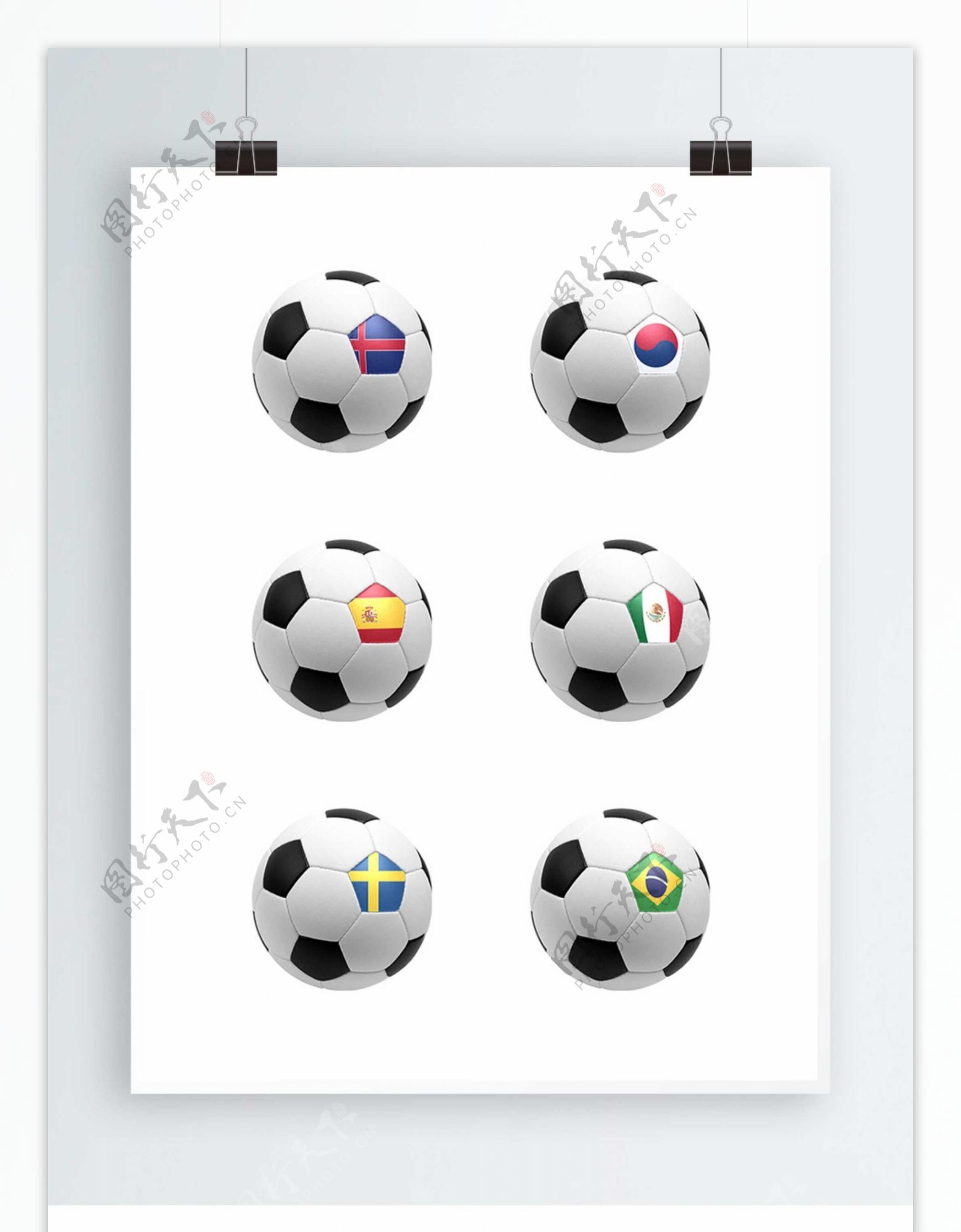 各国国旗足球设计元素1