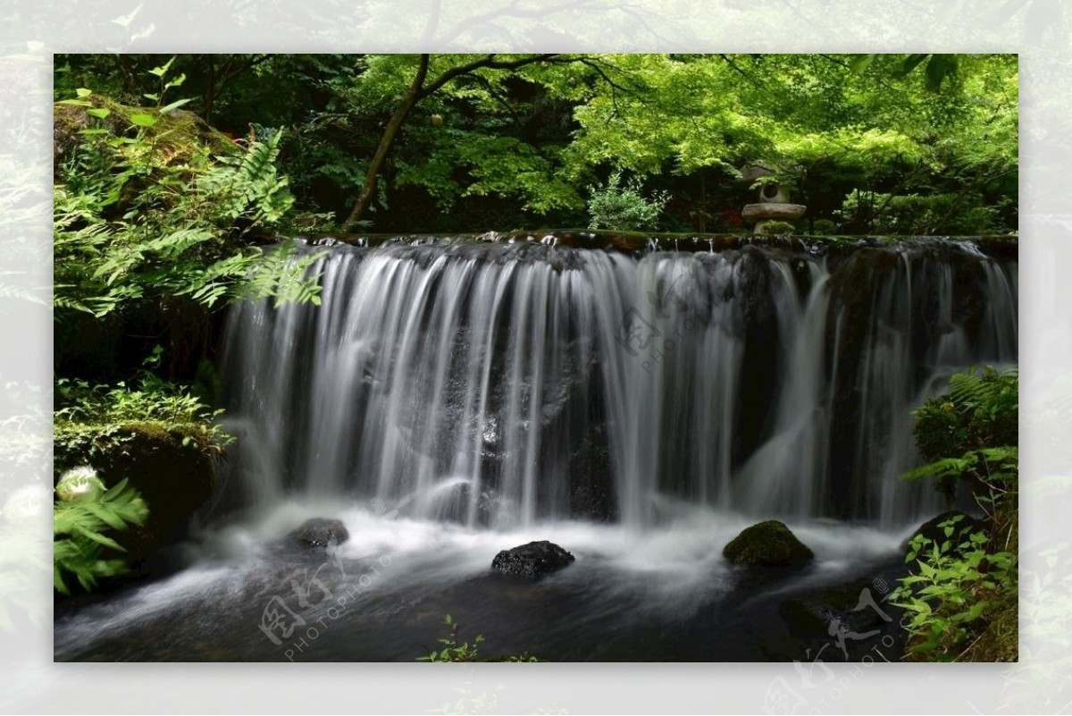 高清瀑布山水风景