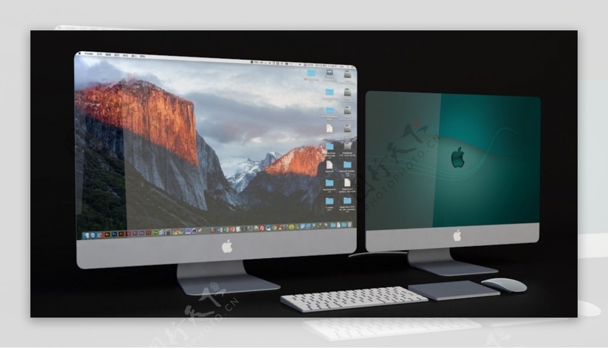 苹果iMac台式电脑3D模型