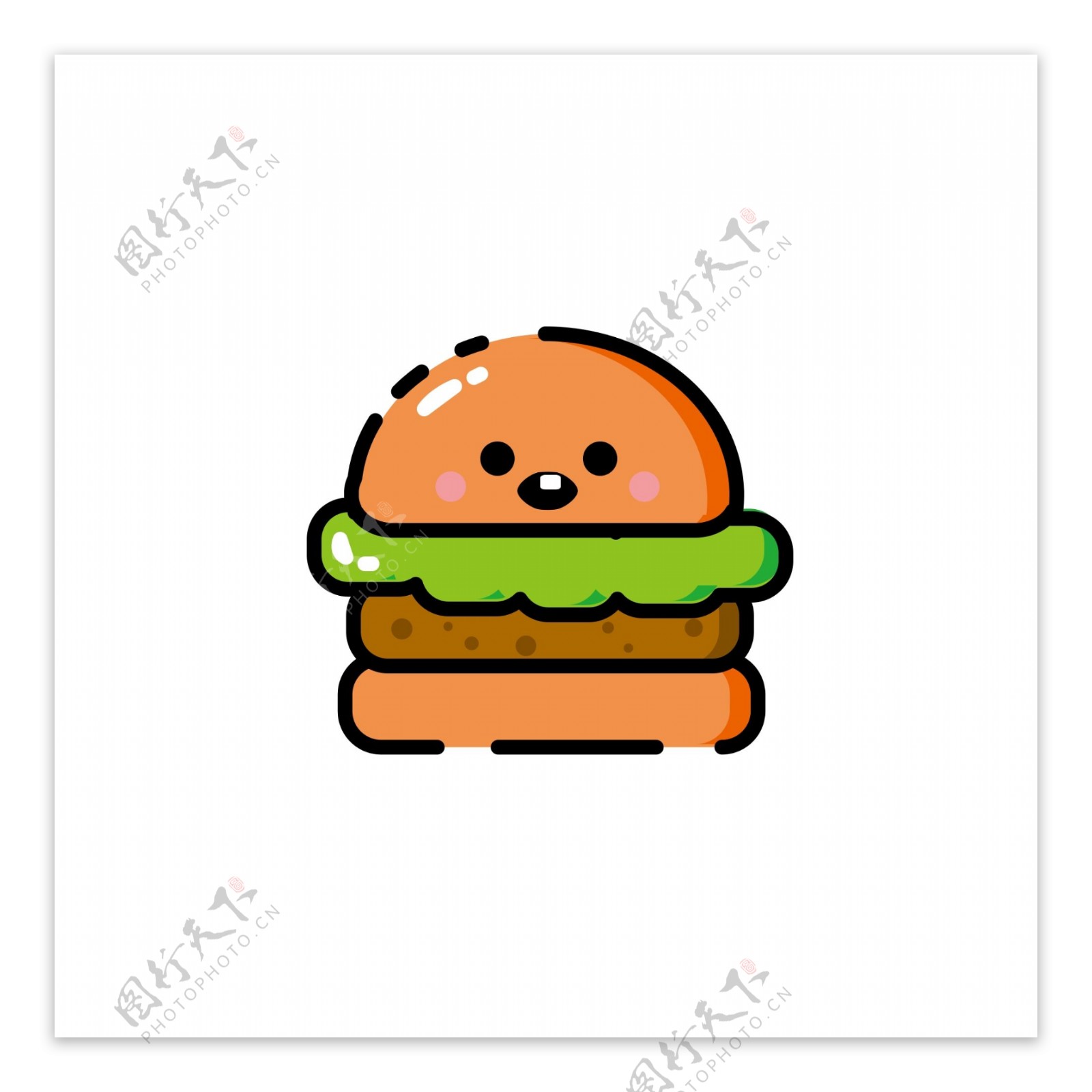 MBE图标快餐汉堡包美食精品元素