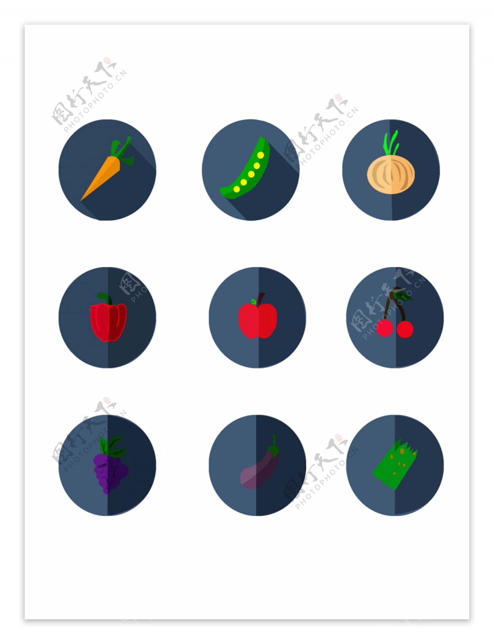 水果时蔬图标素材