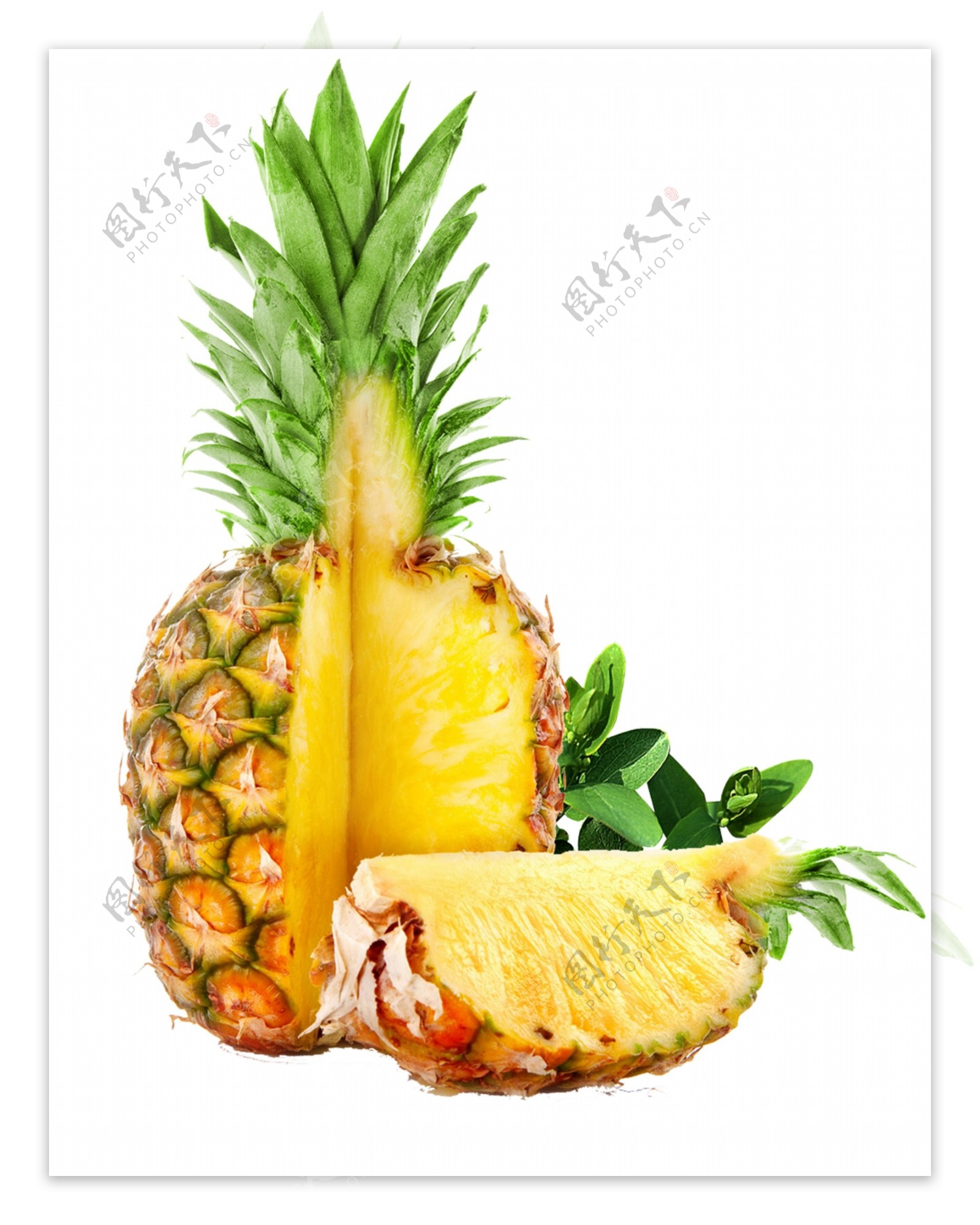 黄色菠萝图案元素