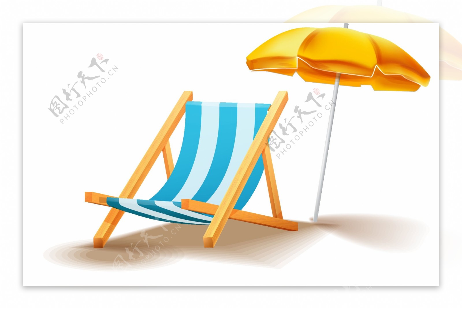 矢量夏季海滩乘凉椅