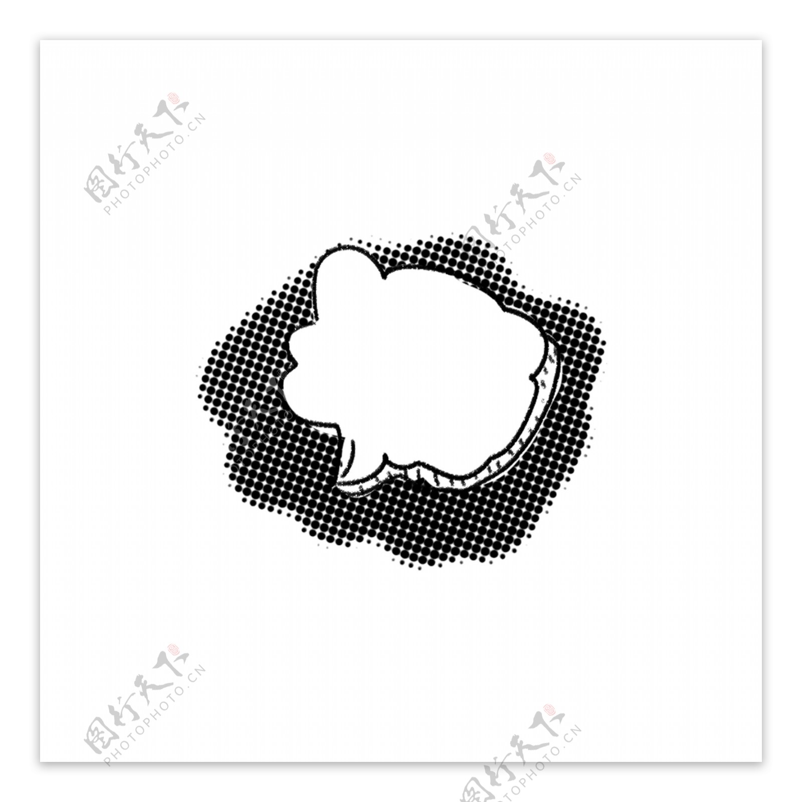 爆炸云对话框会话气泡漫画简笔元素可商用