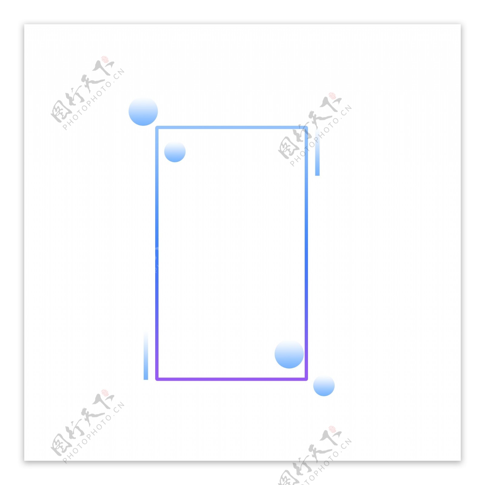 简约未来感蓝紫色渐变科技边框设计素材