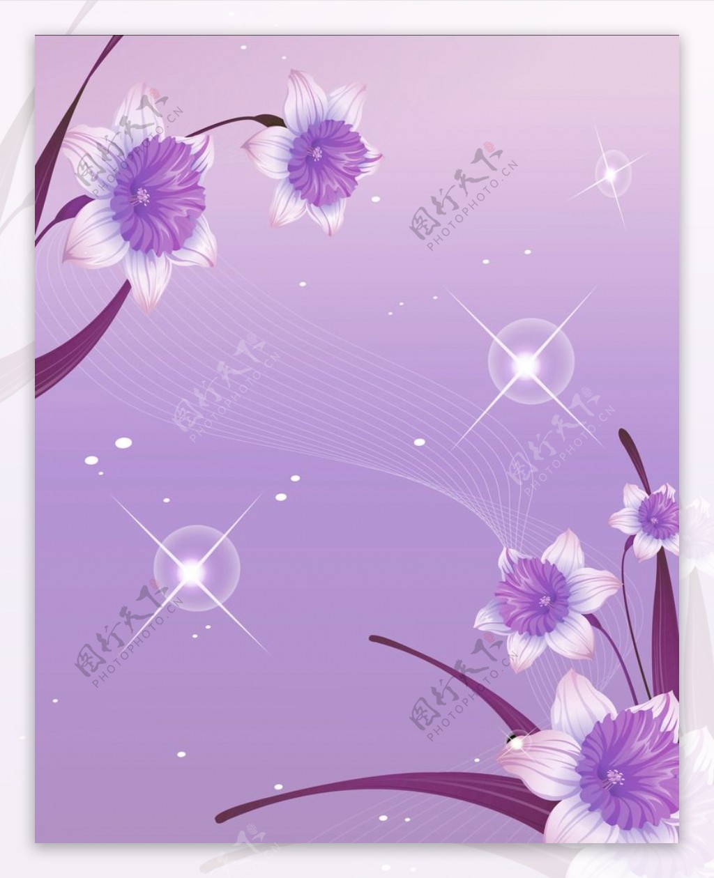 紫色花朵移门设计