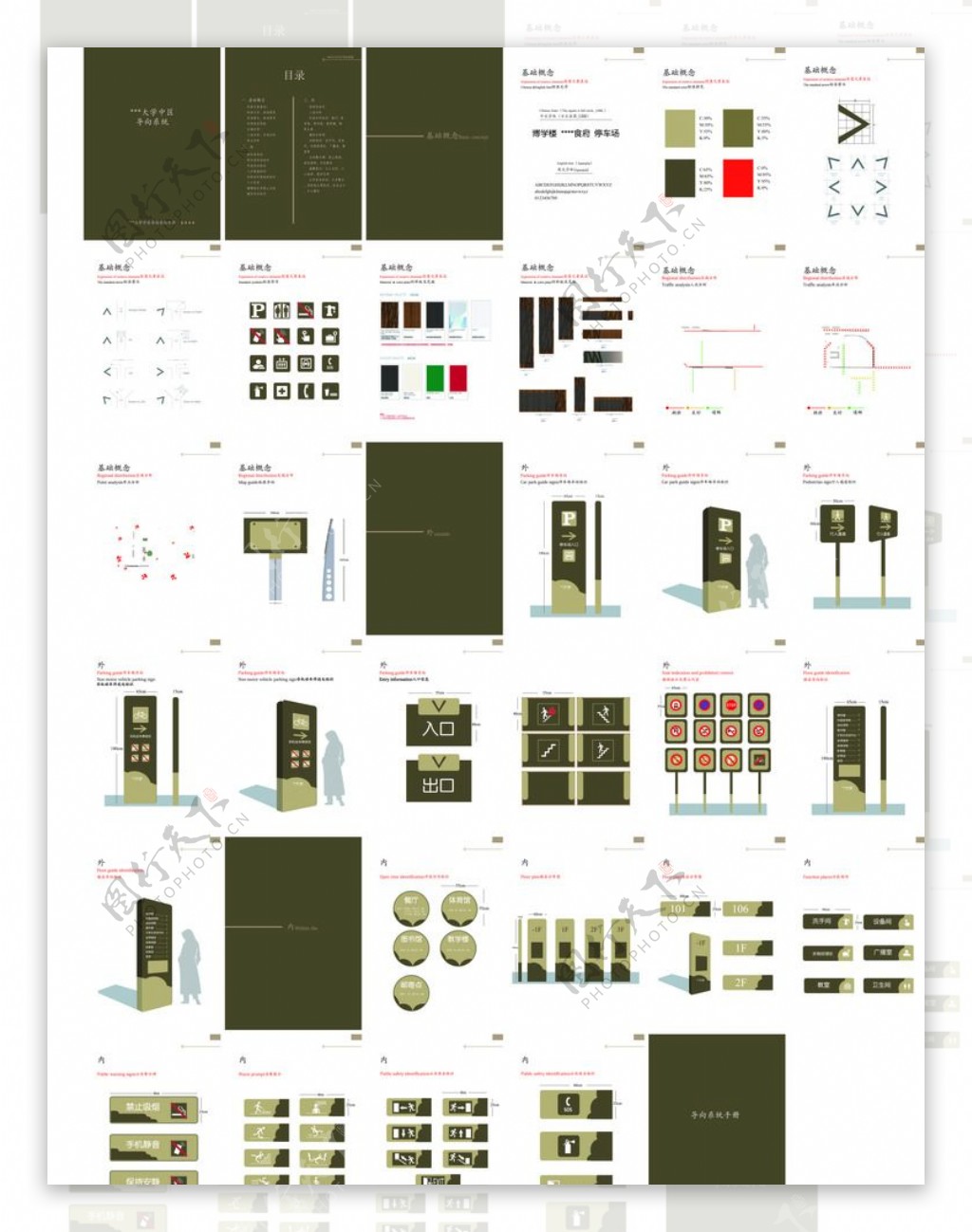 导向系统手册可编辑矢量图