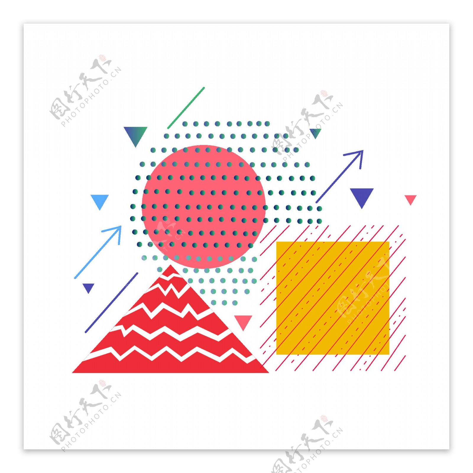 波普风几何图形装饰元素