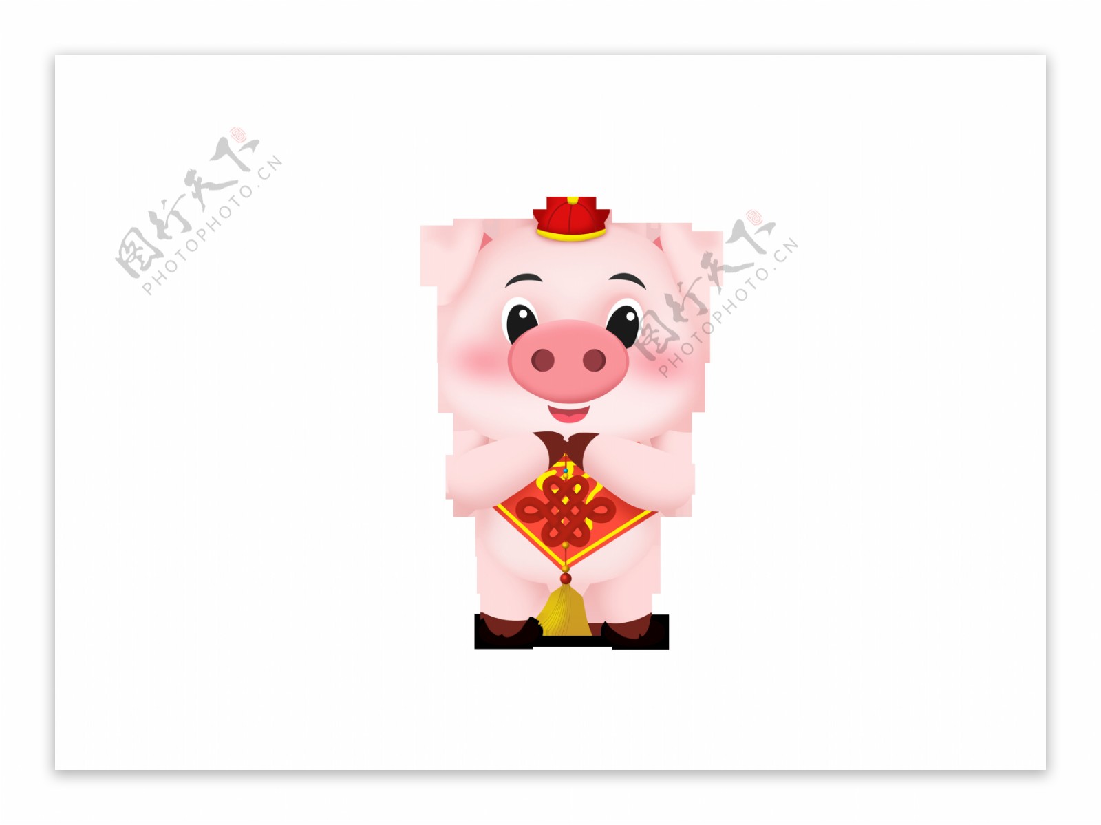 手绘卡通立体猪猪装饰素材