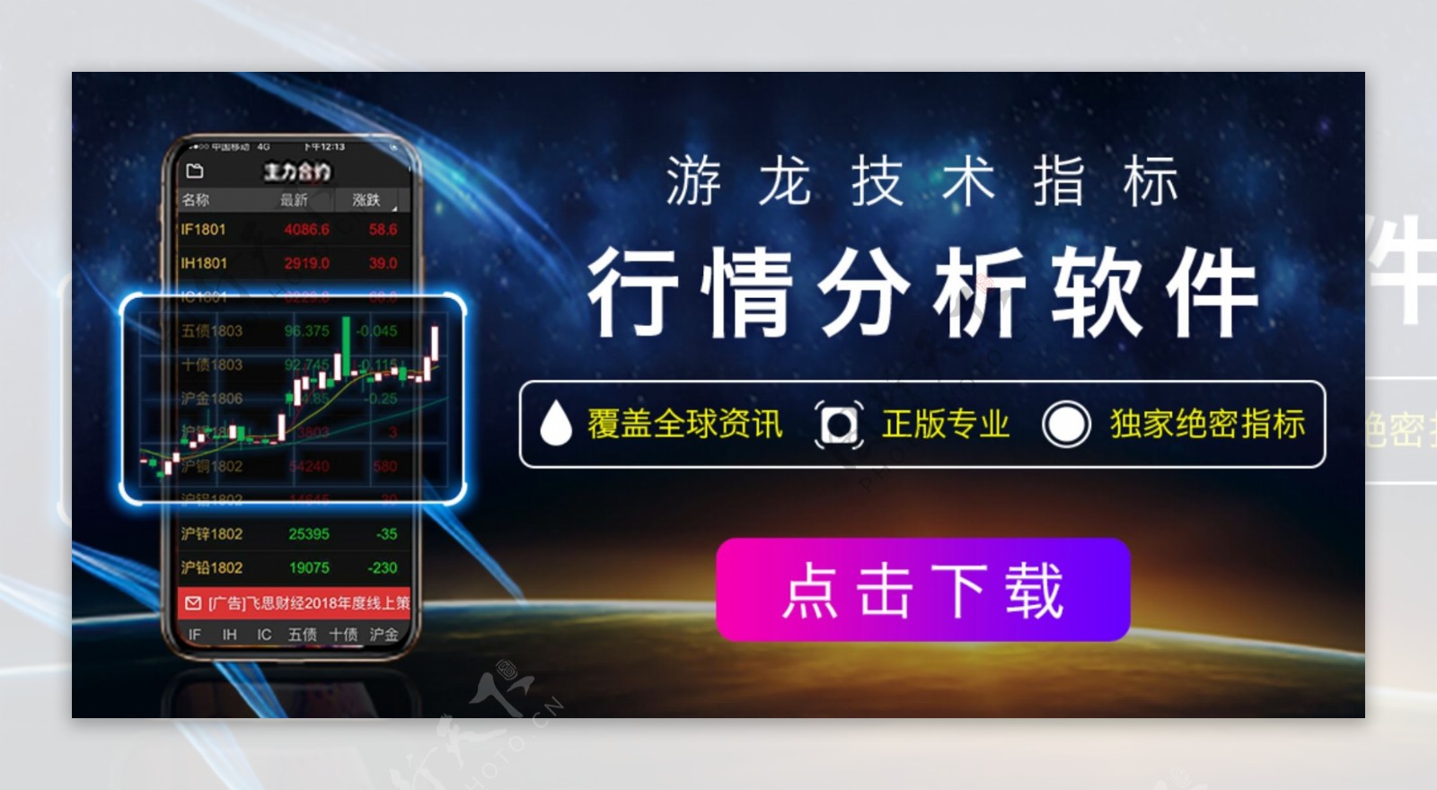 行情分析软件banner设计