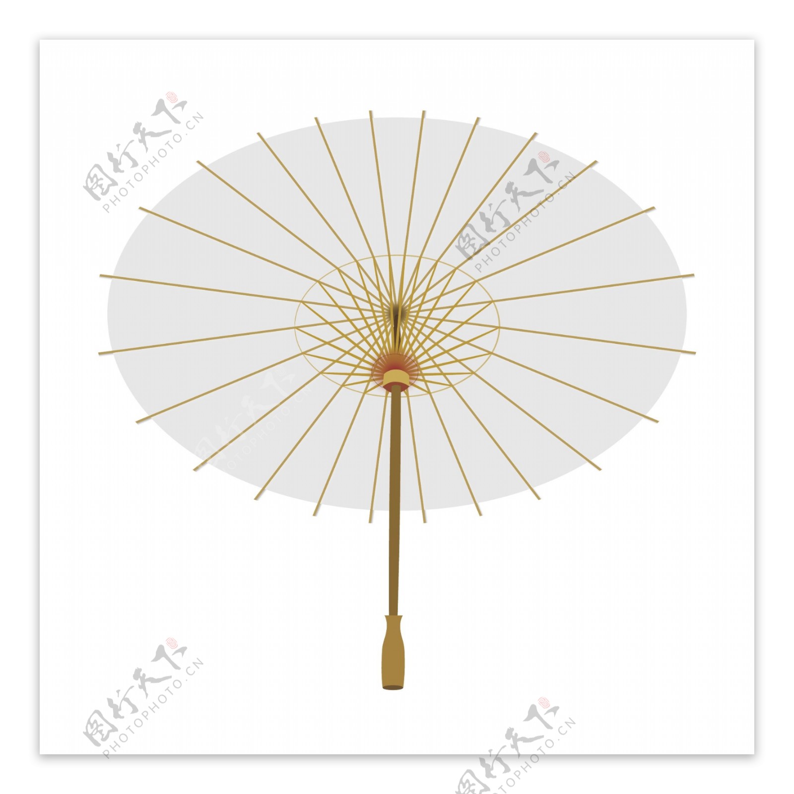 中国风小白伞古风装饰图案