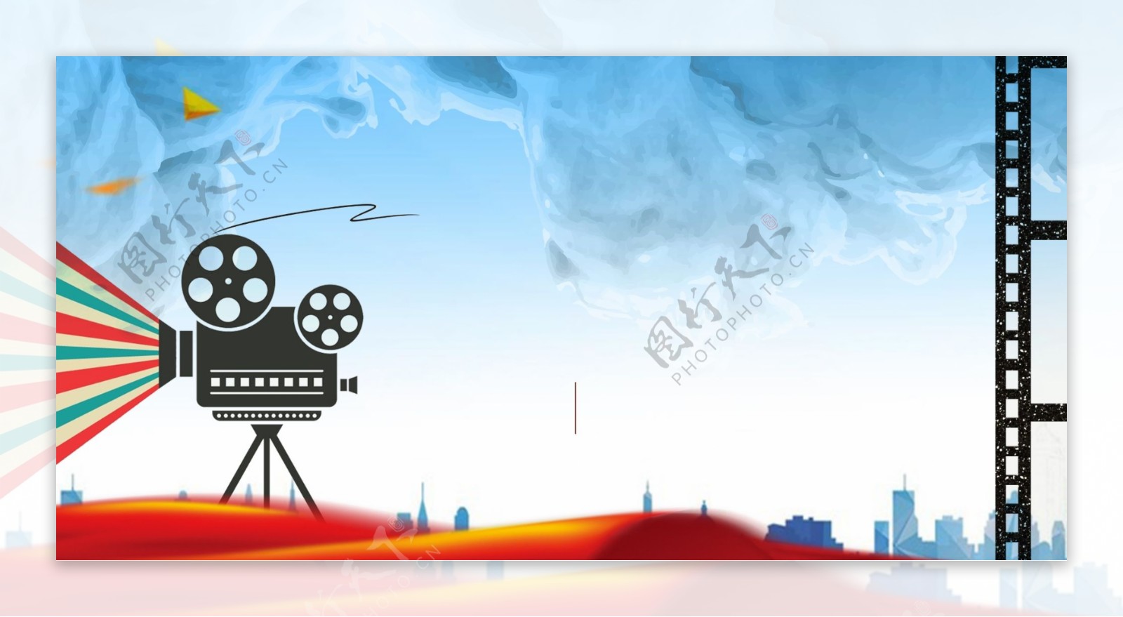 大气电影海报背景设计
