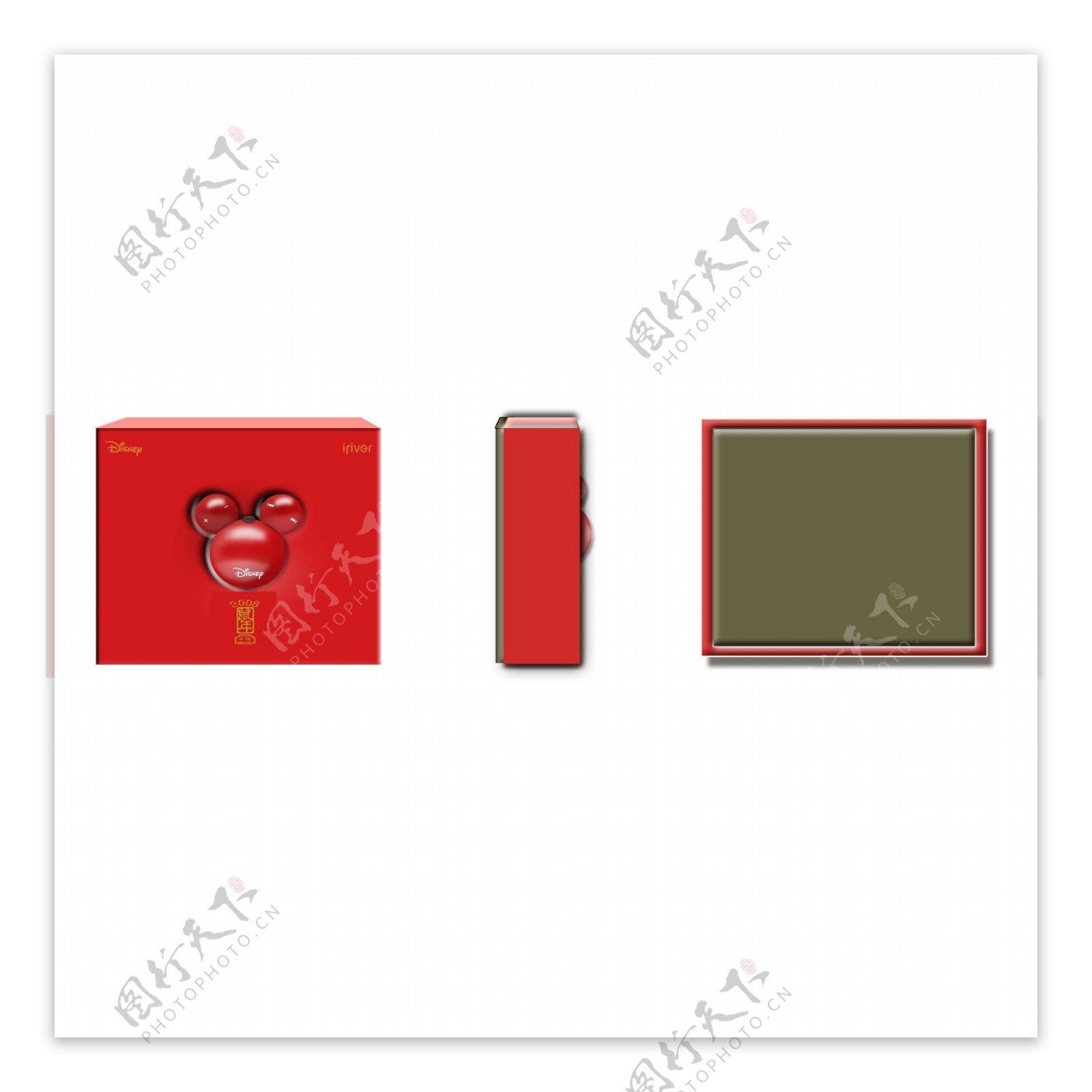 艾利米奇MP3产品鼠年经典红色包装三视图