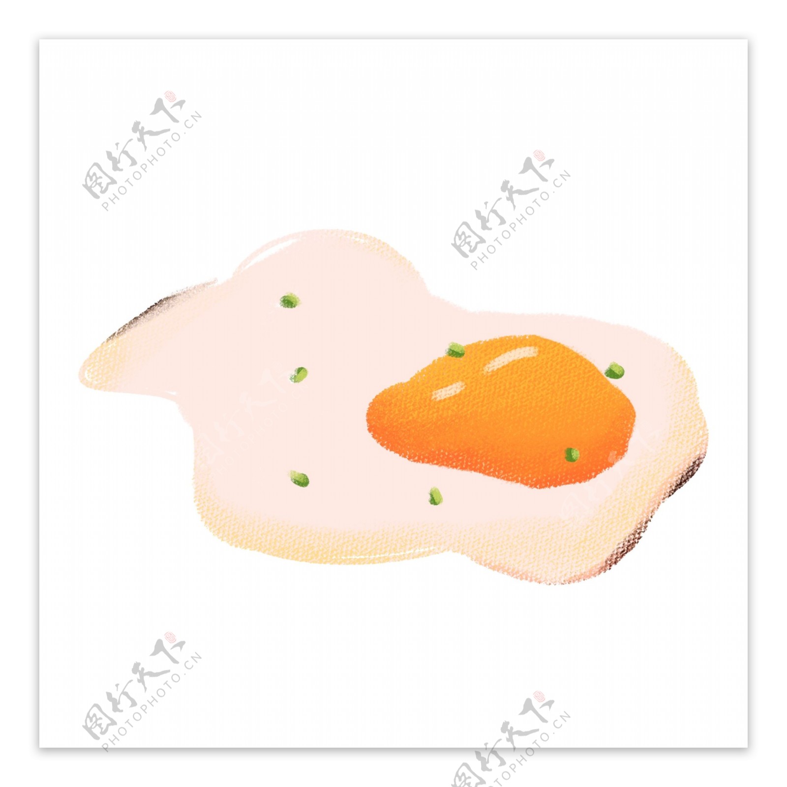 手绘早餐美食煎蛋可商用