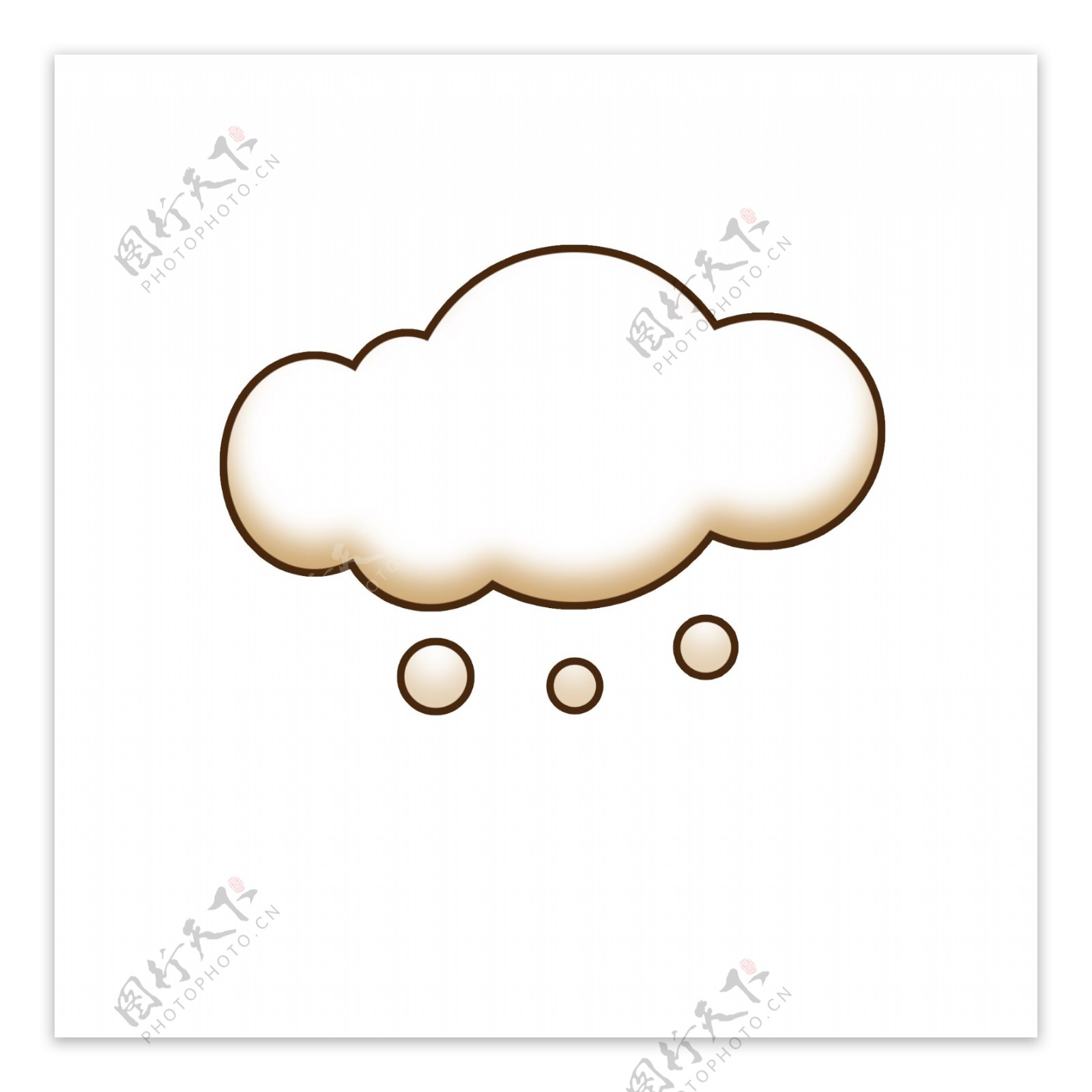 卡通简笔白云天气云朵矢量手账可爱元素