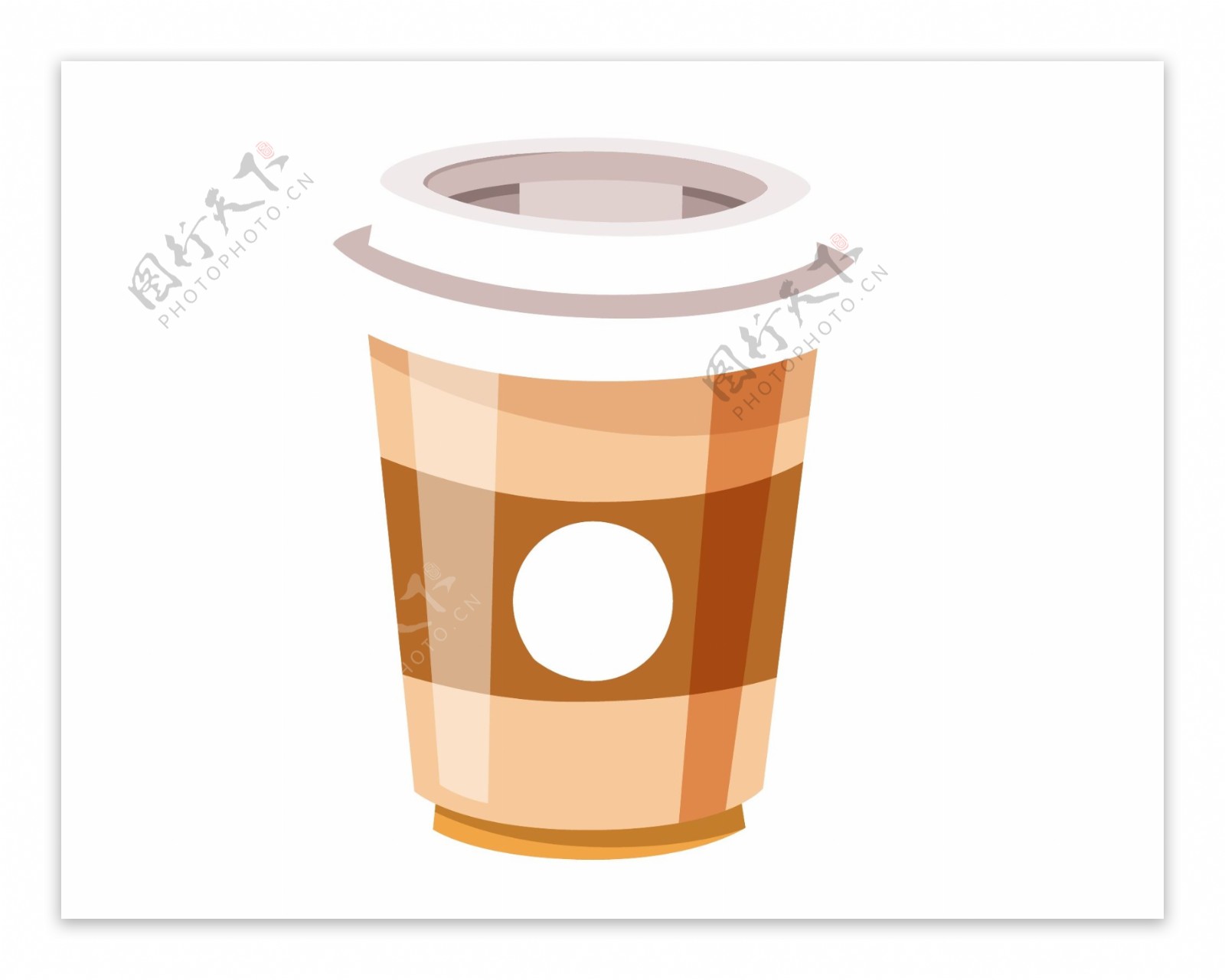卡通简易咖啡杯元素