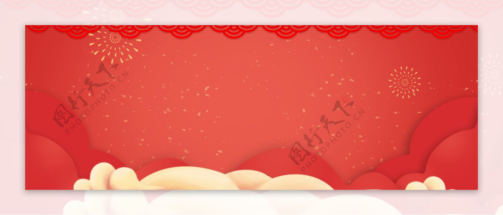 红色喜庆新年婚庆背景模板