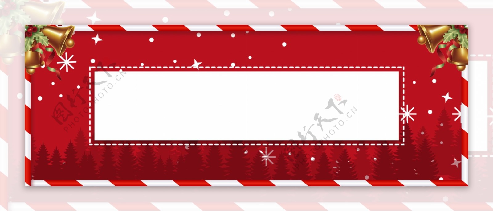 创意红色喜庆圣诞节banner背景