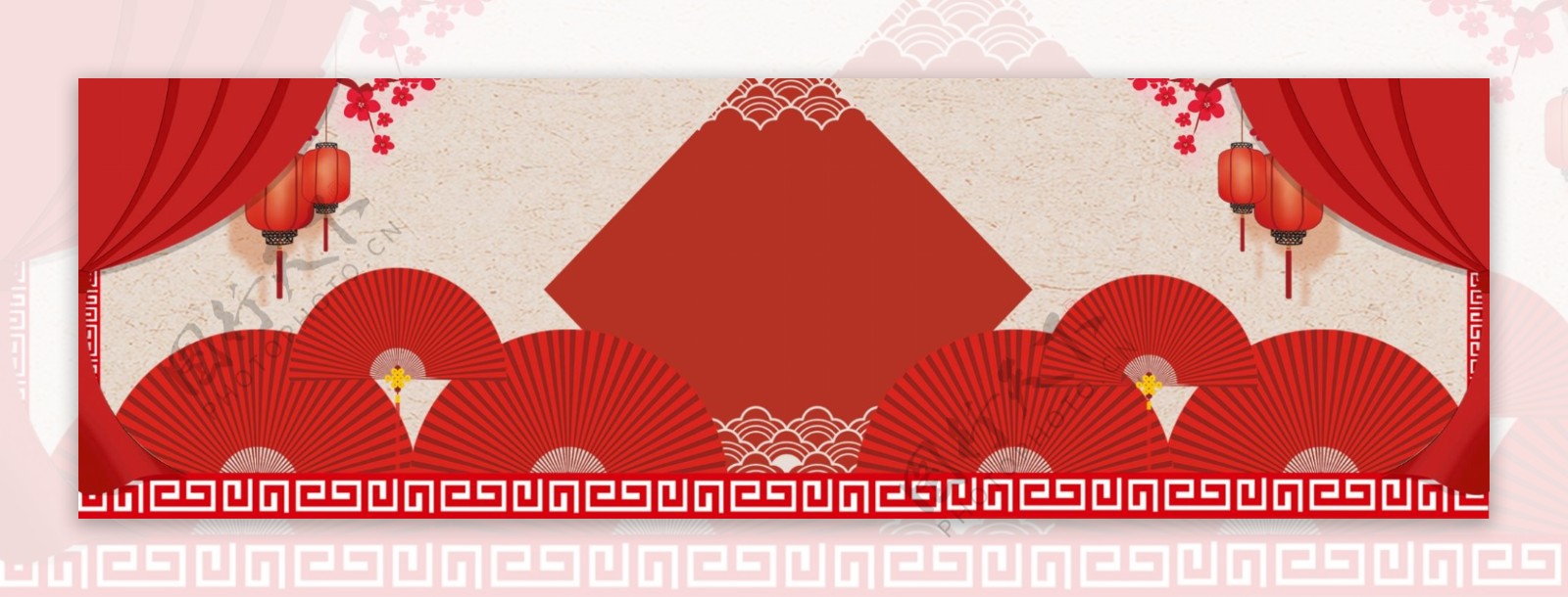 中国风新年中国年banner背景