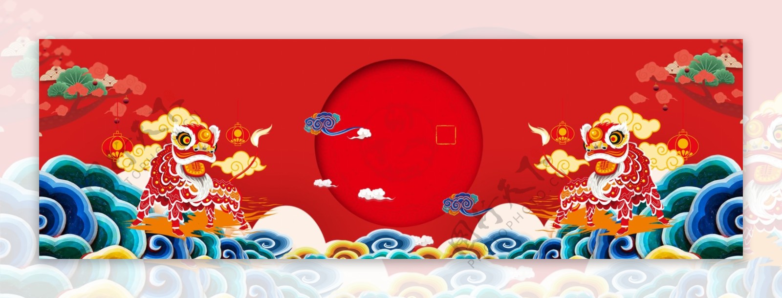 新春元旦春节中国年banner背景