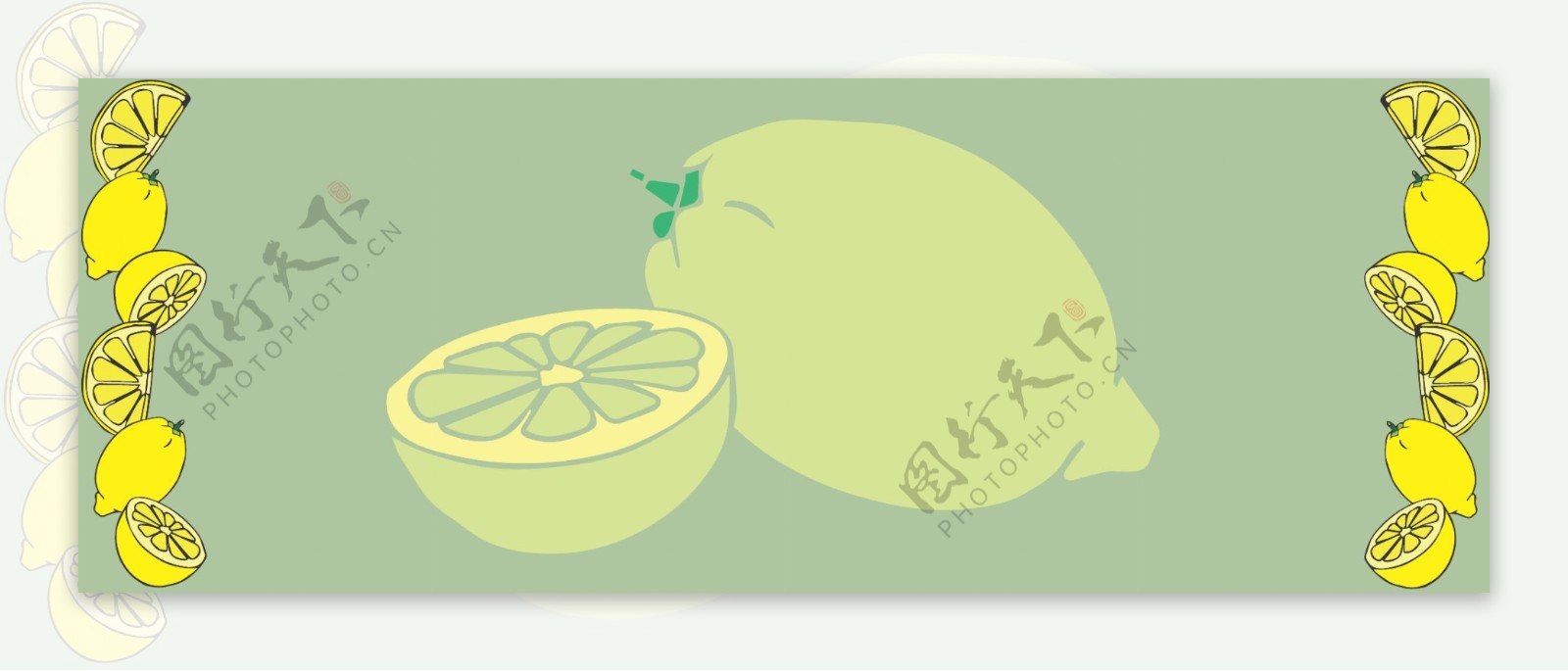 纯原创柠檬水果背景图