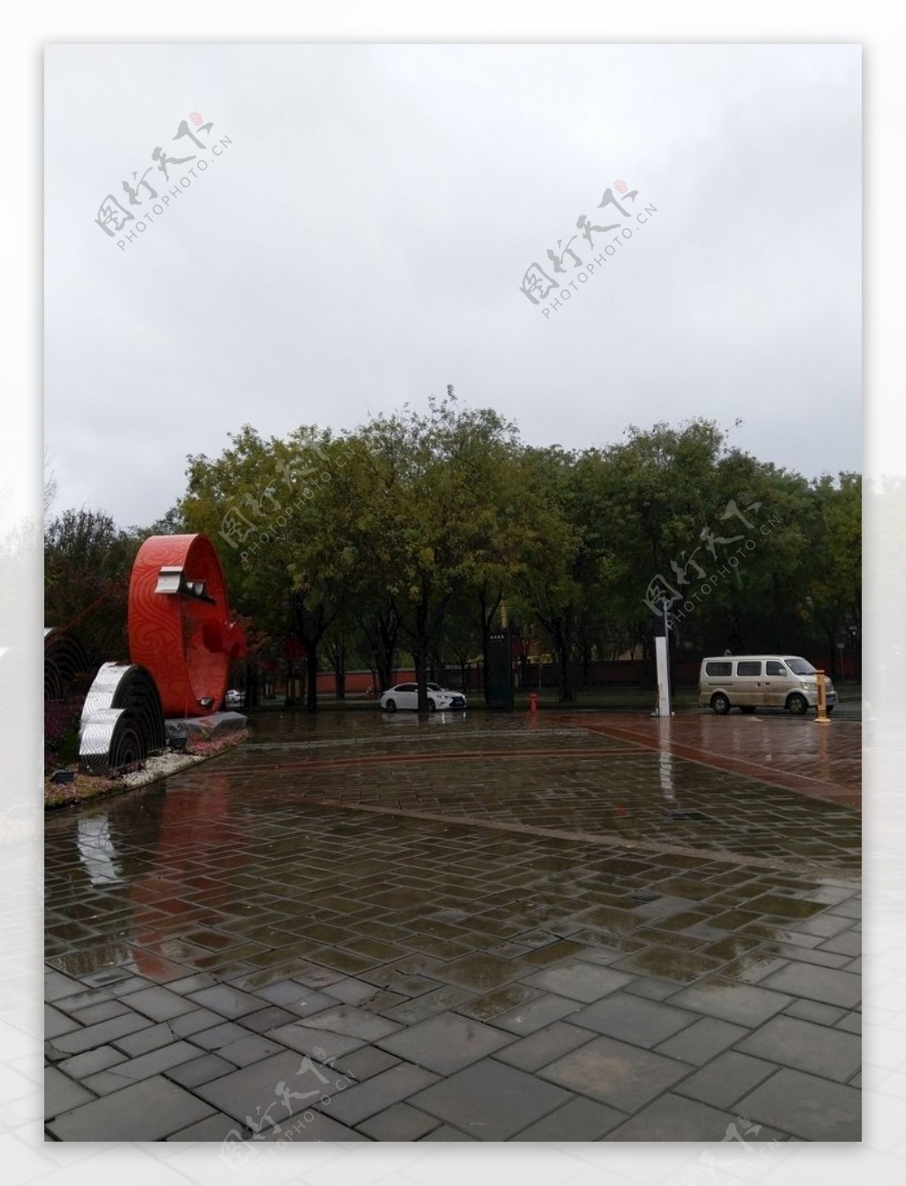 雨天的城市风景