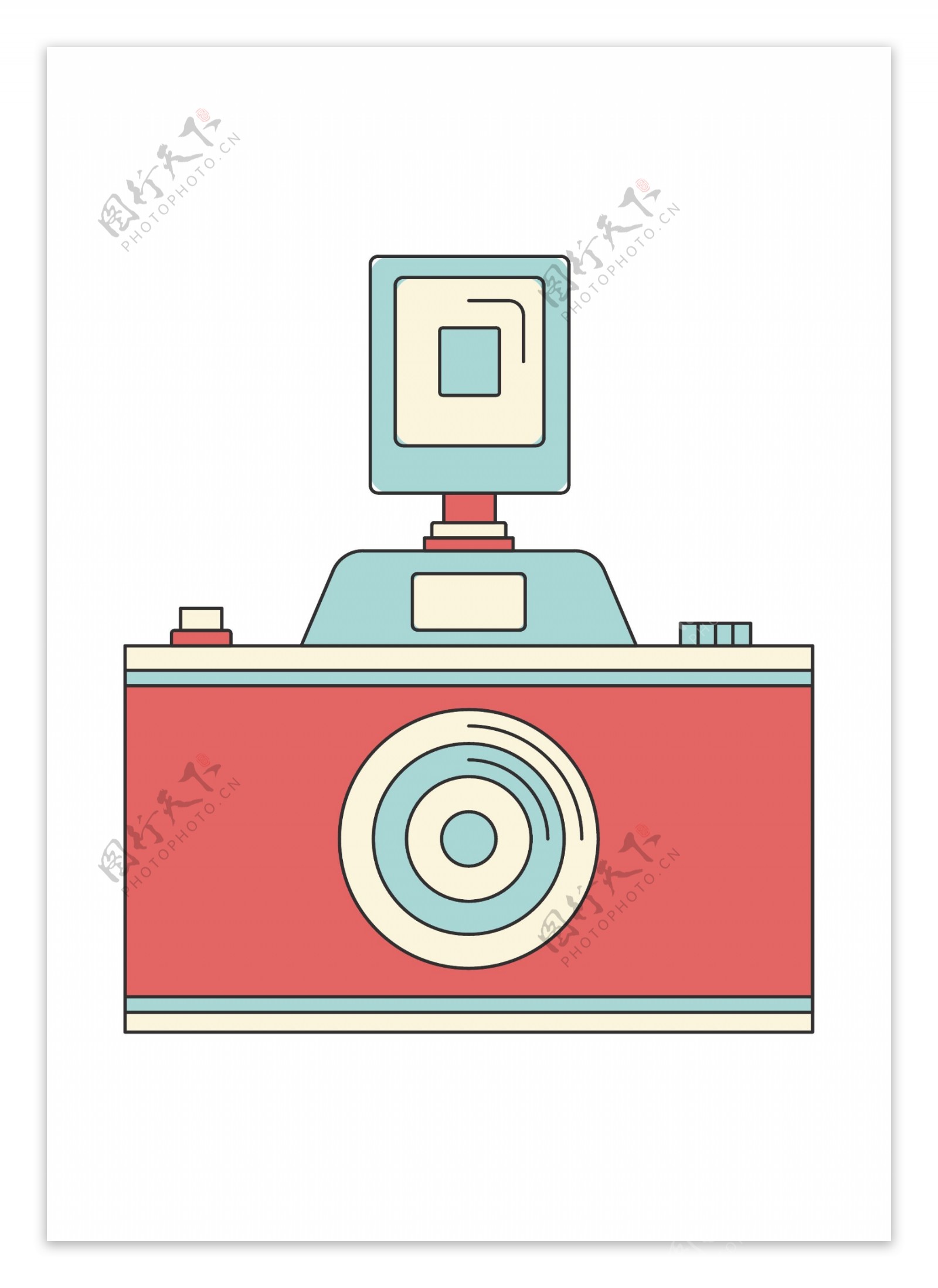 粉红相机卡通免扣素材图片_图标元素_设计元素-图行天下素材网