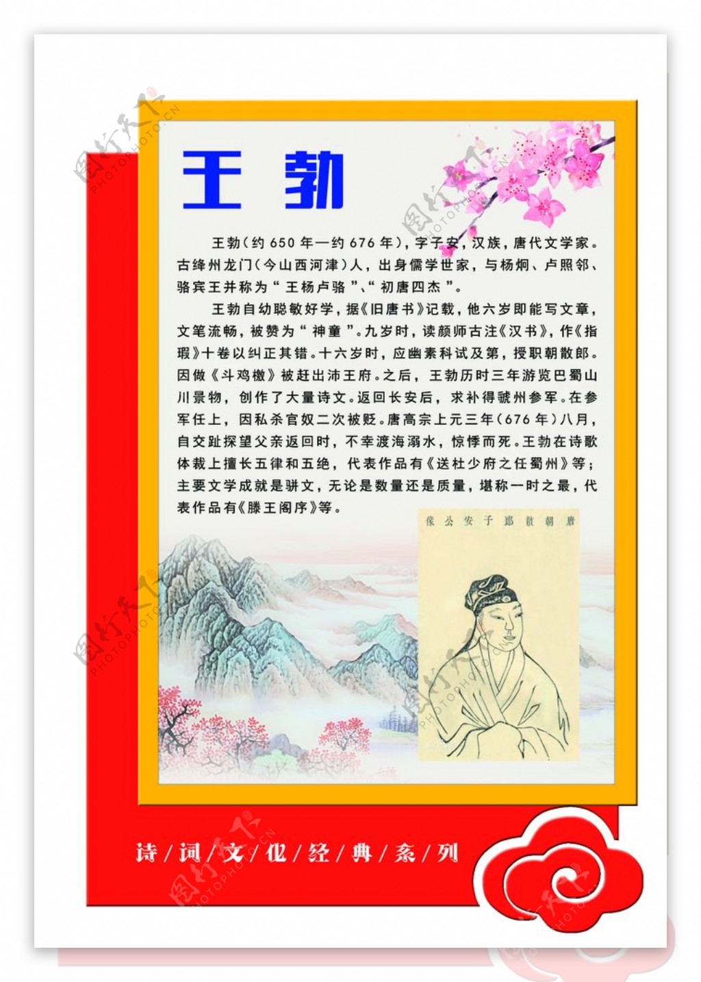 异形文化墙文化展板王勃