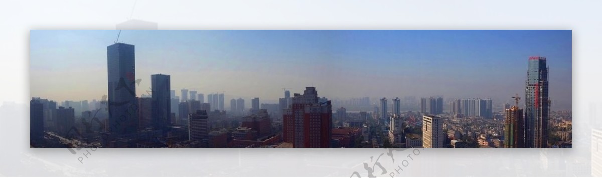 长沙市中心区俯瞰