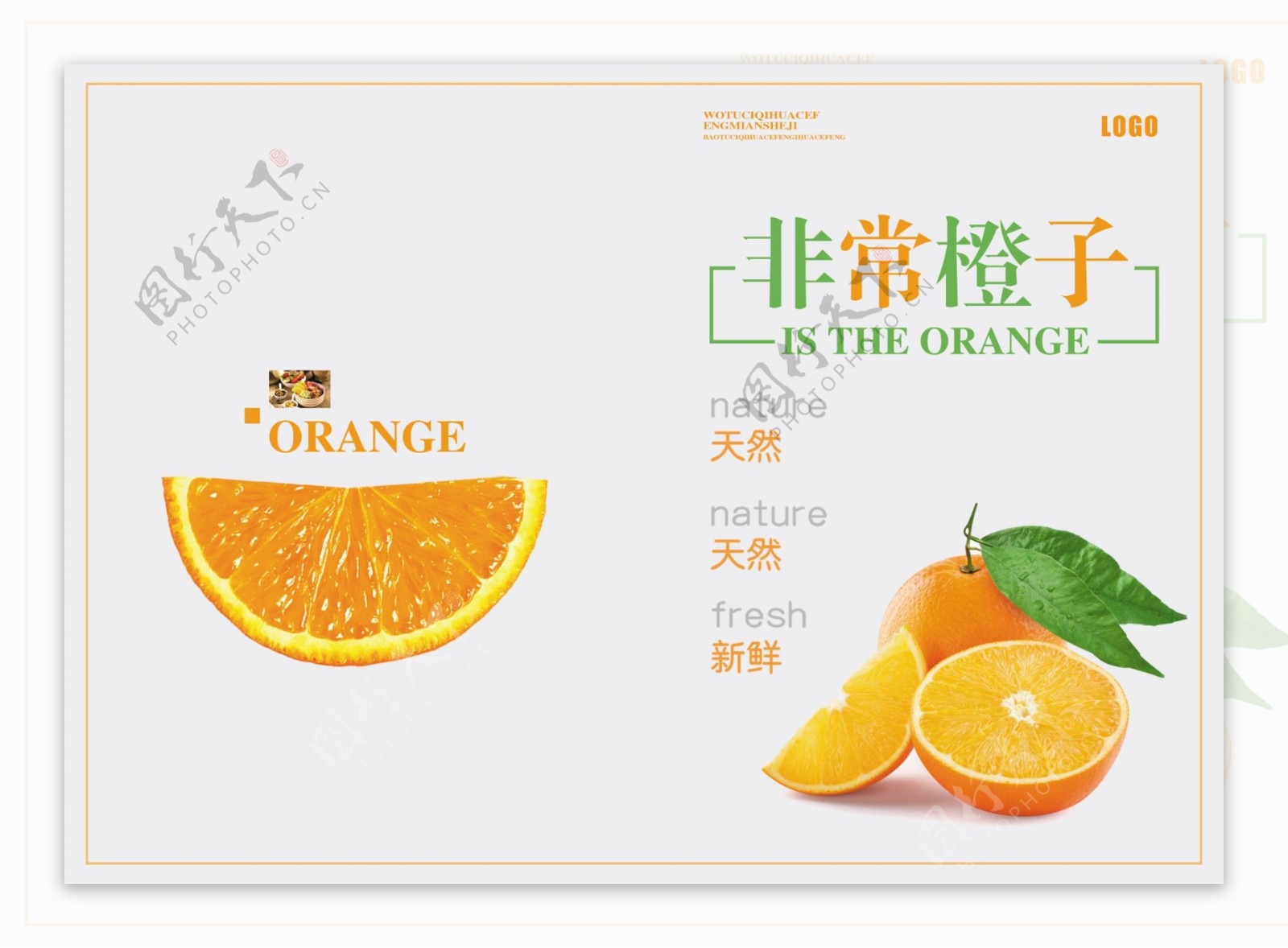 非常橙子水果画册设计