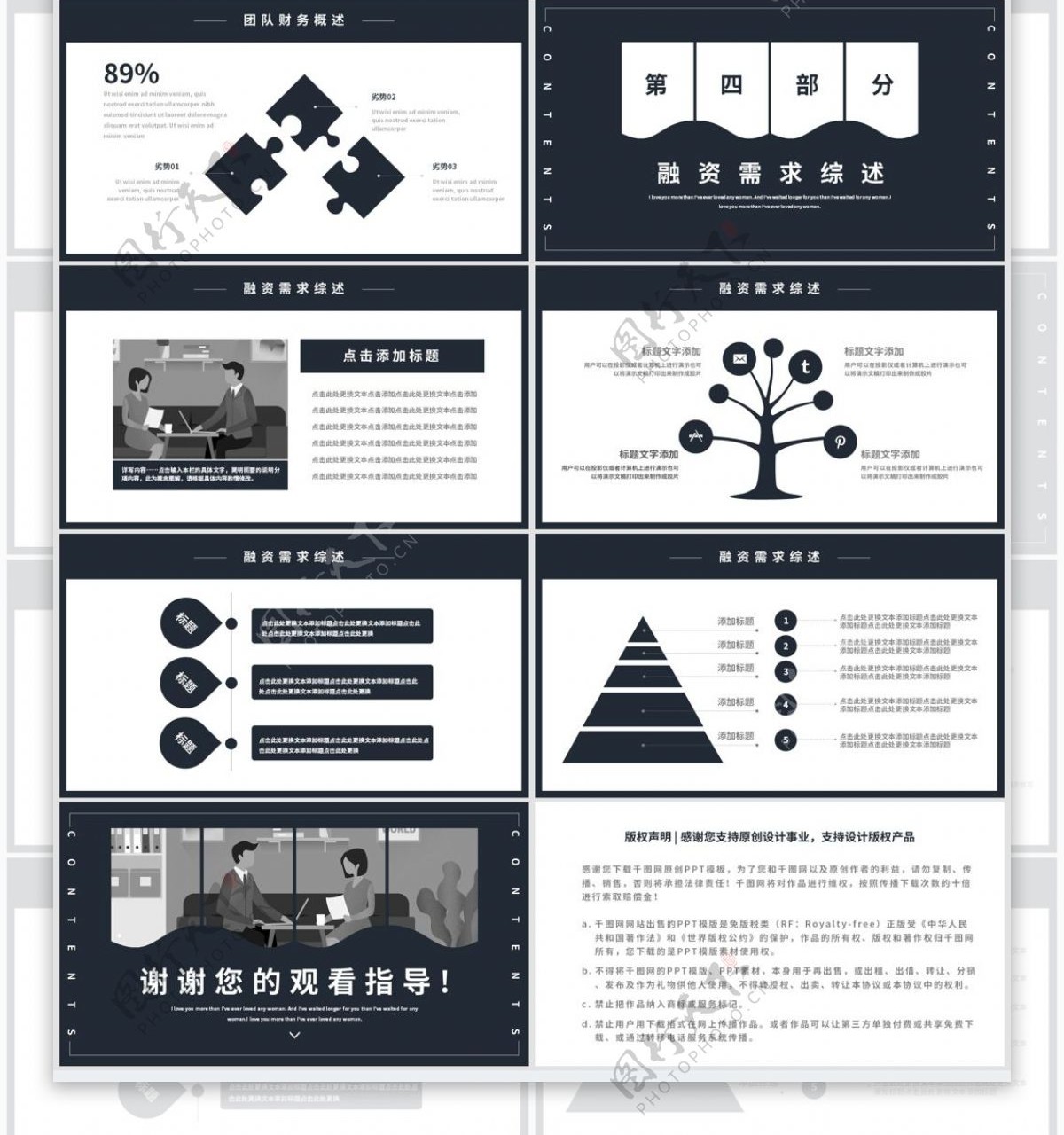 简约风创业融资计划书通用PPT模板