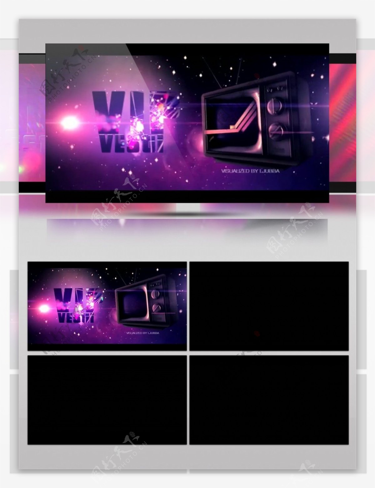 紫色光束太空舱高清视频素材