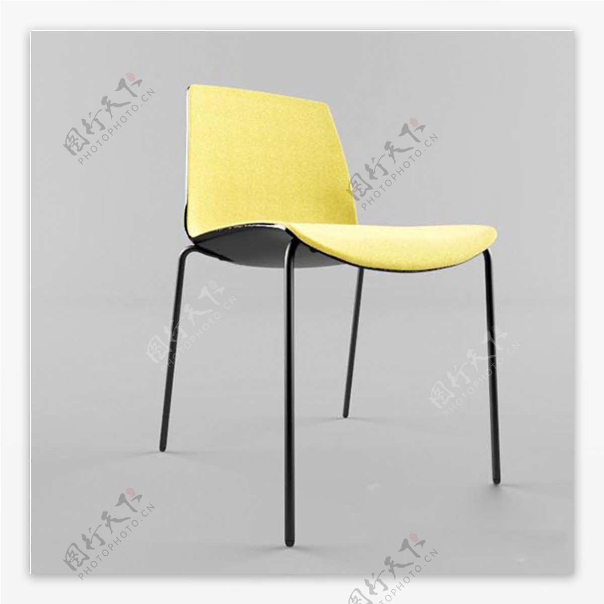 黄色简约时尚椅子