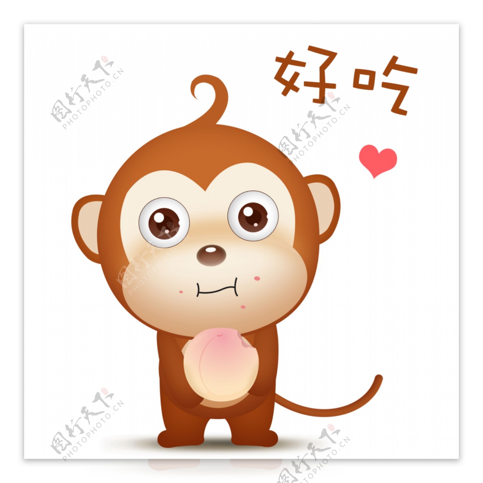 可爱萌萌哒微立体小猴子ip表情包哒哒