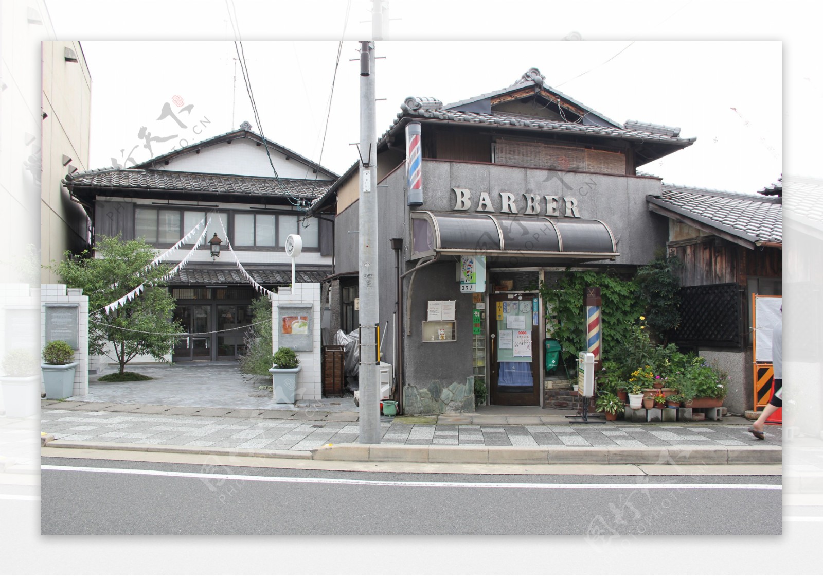 日本摄影素材复古街道店铺