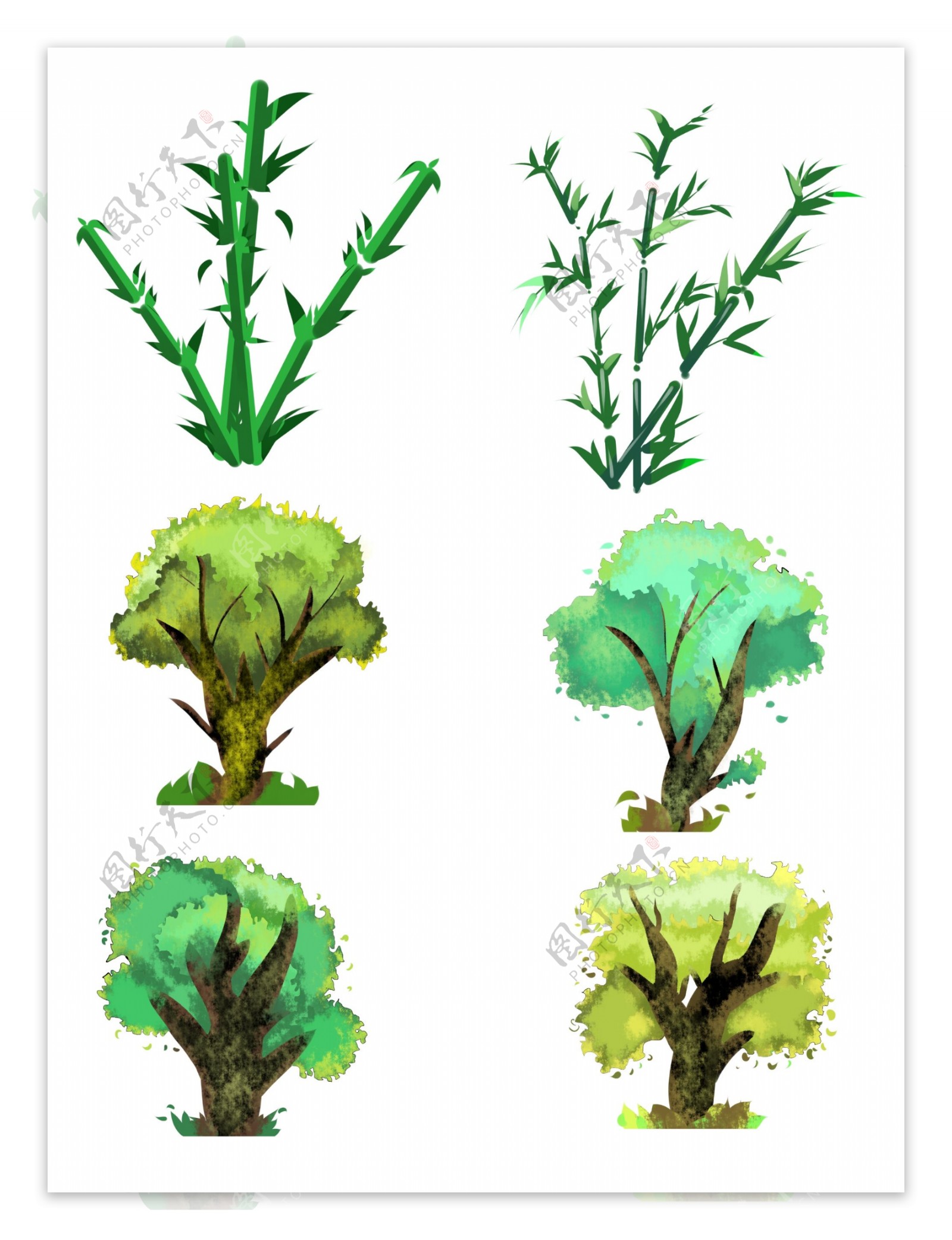 绿色的植物小树木可商用元素