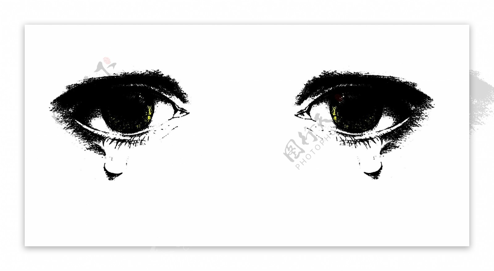 Tears Black And White Realistic Eyes People Logistics Tears Free, Tears, Crying, Tearing PNG ...