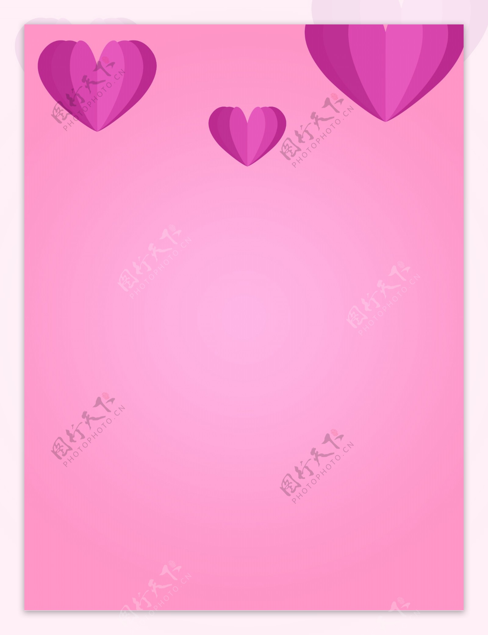 粉色爱心情人节背景设计