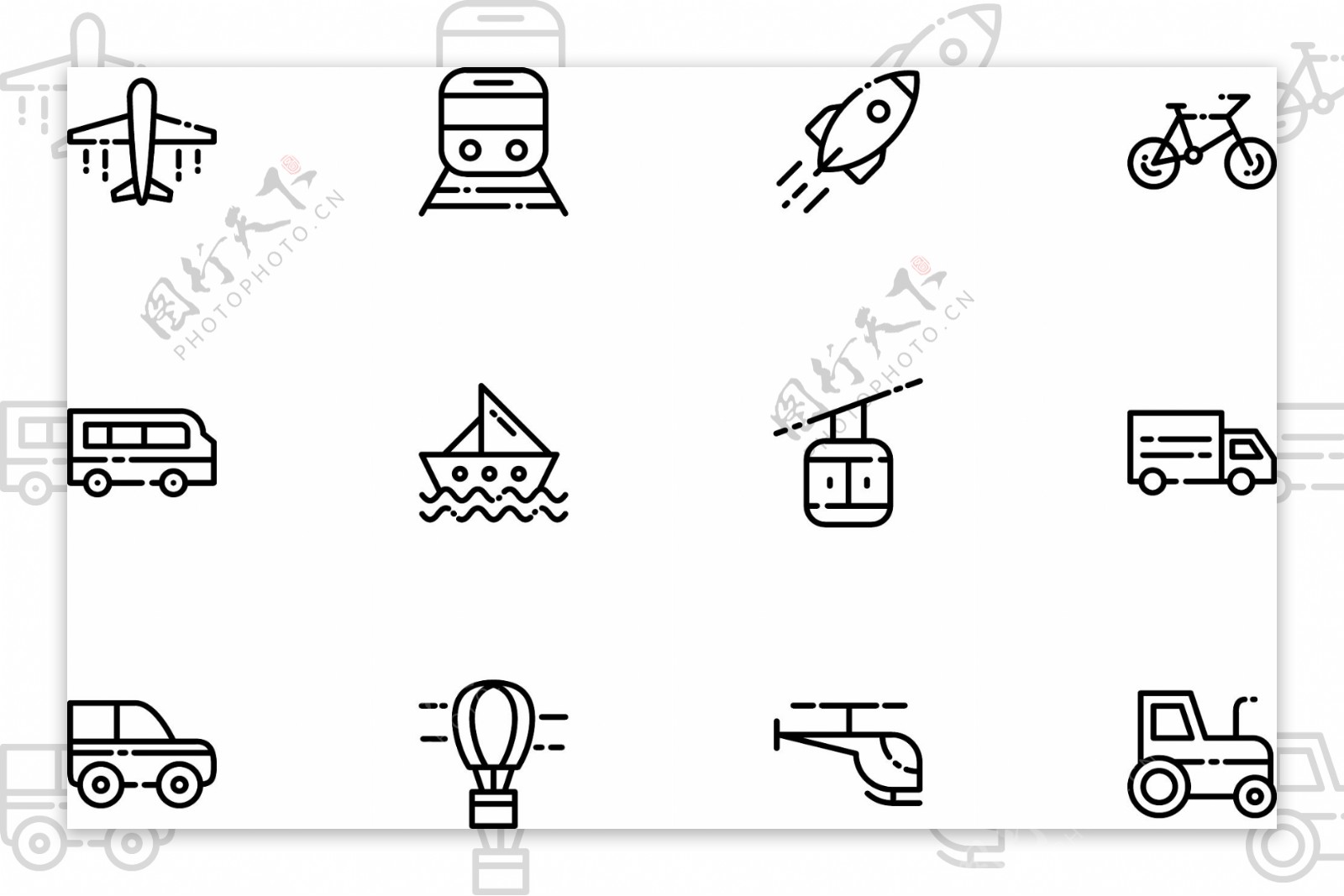 MBE扁平化矢量交通公具