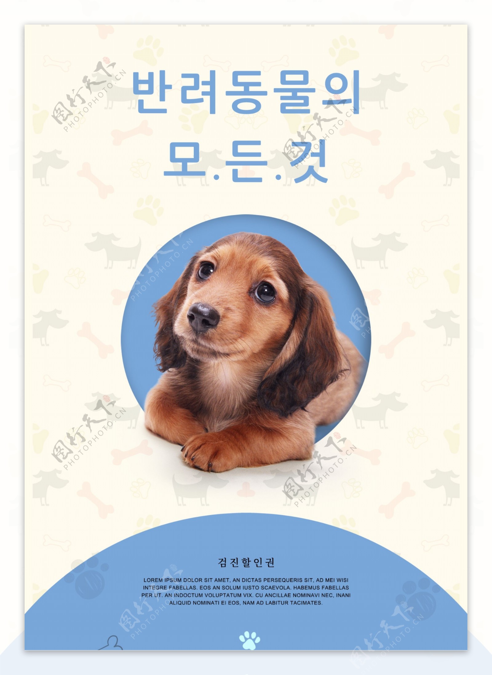 新鲜和简单的宠物店宣传海报